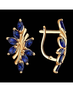 Серьги из золота с корундами Sokolov