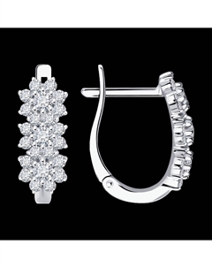 Серьги из белого золота с бриллиантами Sokolov