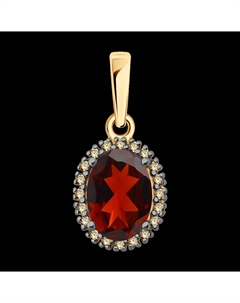 Подвеска из золота с бриллиантами и гранатом Sokolov