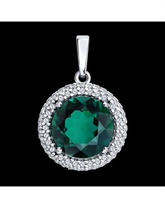 Подвеска из серебра с кварцем и фианитами Sokolov