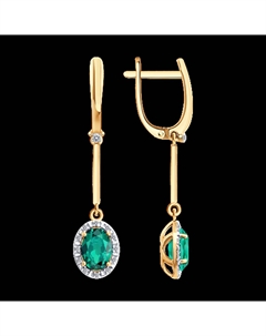 Серьги из золота с миксом камней Sokolov