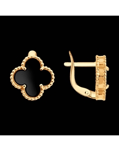 Серьги из золота с ониксами Sokolov