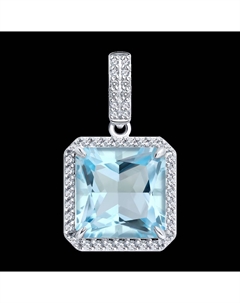 Подвеска из белого золота с бриллиантами и топазом Sokolov