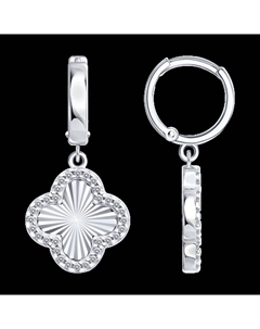 Серьги из серебра с фианитами Sokolov