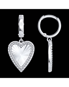 Серьги из серебра с фианитами Sokolov