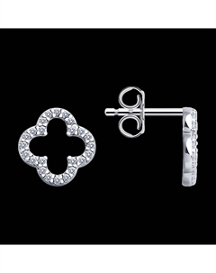 Серьги из серебра с фианитами Sokolov