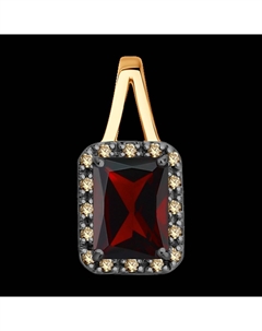 Подвеска из золота с бриллиантами и гранатом Sokolov