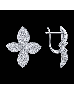 Серьги из серебра с фианитами Sokolov
