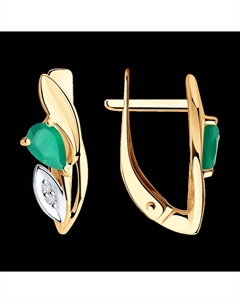 Серьги из золота с бриллиантами и агатами Sokolov