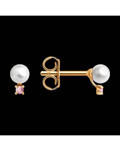 Серьги из золота с жемчугом и ситаллами Sokolov