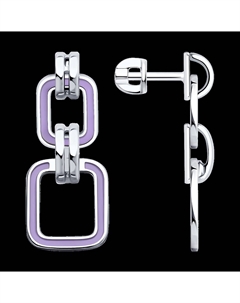 Серьги из серебра с эмалью Sokolov