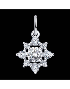 Подвеска из серебра с фианитами Sokolov