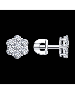 Серьги из белого золота с бриллиантами Sokolov