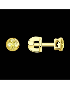 Серьги из желтого золота с бриллиантами Sokolov