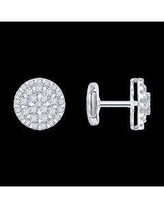 Серьги из белого золота с бриллиантами Sokolov