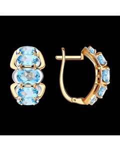 Серьги из золота с голубыми топазами Sokolov
