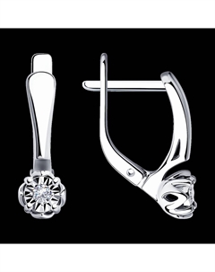Серьги из белого золота с бриллиантами Sokolov
