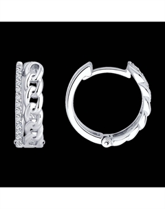 Серьги из белого золота с бриллиантами Sokolov