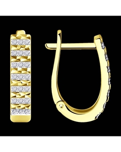 Серьги из желтого золота с бриллиантами Sokolov