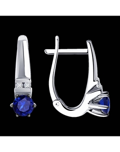 Серьги из белого золота с бриллиантами и сапфирами Sokolov