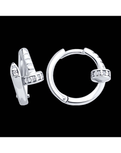Серьги из серебра с фианитами Sokolov