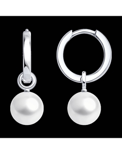Серьги из белого золота с жемчугом Sokolov