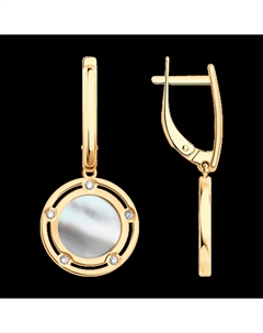 Серьги из золота с бриллиантами и перламутром Sokolov