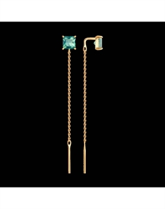 Серьги из золота с природными облагороженными топазами Sokolov