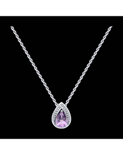 Колье из серебра с аметистом и фианитами Sokolov