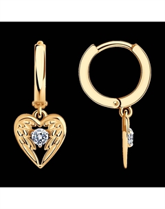 Серьги из золота с фианитами Sokolov