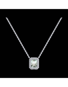 Колье из серебра с празиолитом и фианитами Sokolov