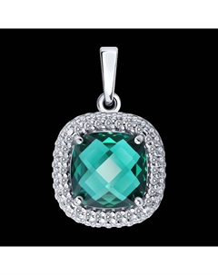 Подвеска из серебра с кварцем и фианитами Sokolov