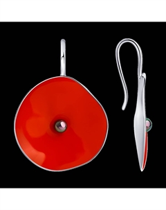 Серьги из серебра с жемчугом и эмалью Sokolov