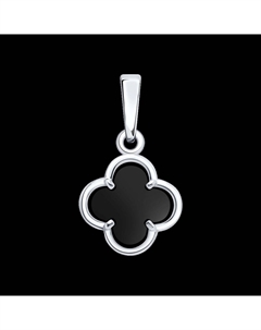 Подвеска из серебра с ониксом Sokolov