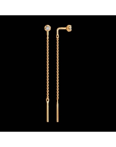 Серьги из золота с бриллиантами выращенными Sokolov