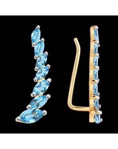Серьги из золота с топазами Sokolov
