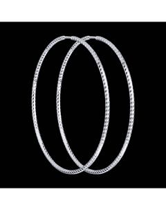 Серьги конго из серебра с алмазной гранью Sokolov