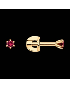 Серьги из золота с рубинами Sokolov
