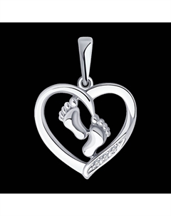 Подвеска из серебра с бриллиантами Sokolov