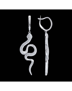 Серьги из серебра с фианитами Sokolov