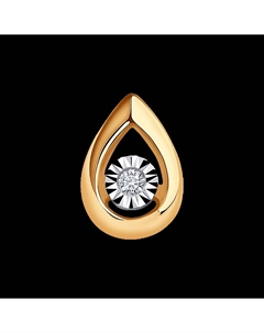 Подвеска из комбинированного золота с бриллиантом Sokolov