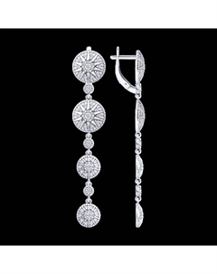 Серьги из серебра с фианитами Sokolov
