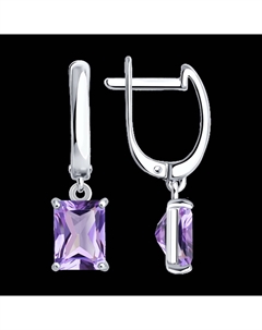 Серьги из серебра с аметистами Sokolov