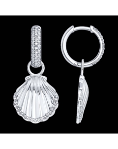 Серьги из серебра с фианитами Sokolov