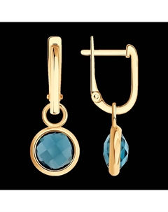 Серьги из золота с лондон топазами Sokolov