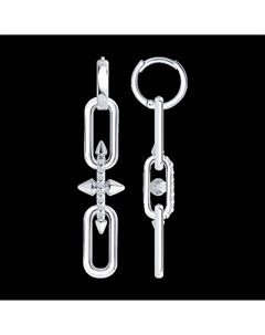 Серьги из серебра с фианитами Sokolov