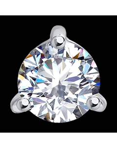 Подвеска из белого золота с фианитом Sokolov