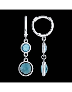 Серьги из белого золота с топазами Sokolov