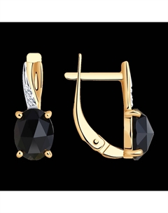 Серьги из золота с агатами и фианитами Sokolov