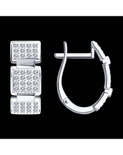 Серьги из белого золота с бриллиантами Sokolov